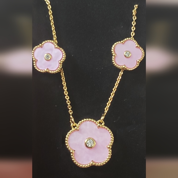 Accessories - NEW PINK FLOWER STAINLESS STEEL 2PCS SET